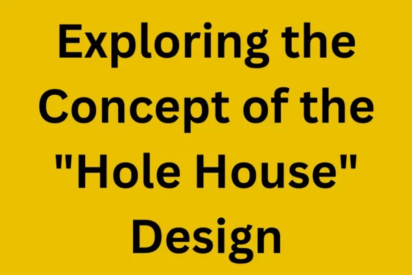 Exploring the Concept of the "Hole House" Design